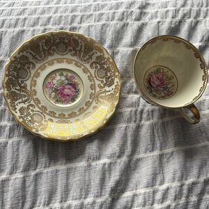Colorado by Rosenthal-Continental Floral Gold Trim Teacup and Saucer Set-Germany